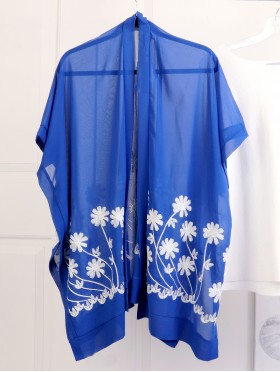 Fashion Flowy Kimono W/ Floral Design 